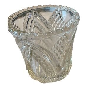 Vintage Pressed Glass Tumbler‎ | EAPG Style with Starburst Base